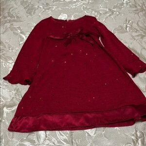 Elegant sparkly Red Kids Dress